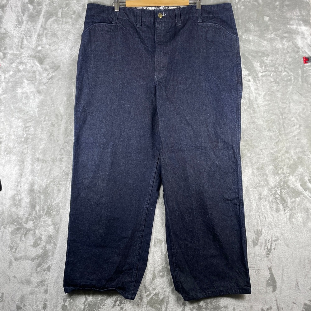 Ben Davis Gorilla Cut Pants Mens 44x30 Blue Denim Baggy Heavyweight Workwear 676